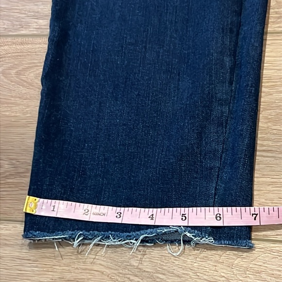 LC Lauren Conrad Dark Blue Skinny Jeans Fray and Mildly Distressed Sz 16 - Picture 8 of 16